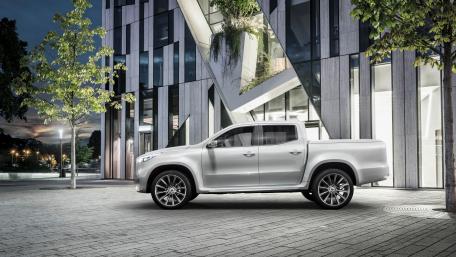 Sleek Pickup Truck in Urban Setting wallpaper
