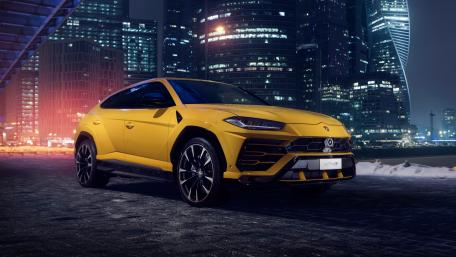 Dynamic Yellow Luxury SUV Wallpaper for Car Lovers wallpaper