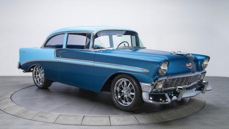 Classic Blue Chevrolet Bel Air Beauty wallpaper