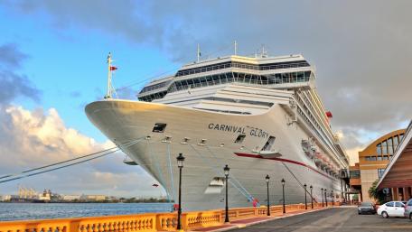 Majestic Cruise Ship Docked in Port wallpaper