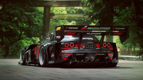 High-Octane Racing Spirit in a Serene Setting wallpaper