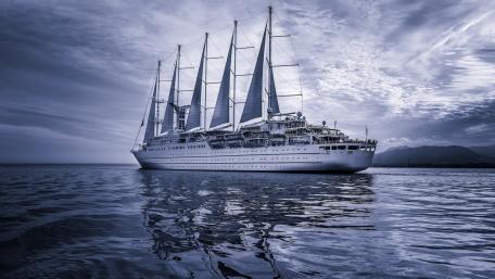 Majestic Sails on a Calm Sea wallpaper