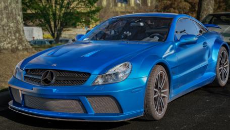Sleek Blue Mercedes Car Wallpaper wallpaper