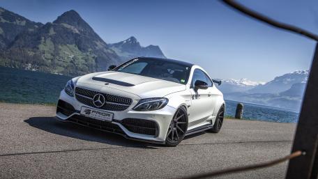 Sleek Mercedes at Stunning Lakeside View wallpaper