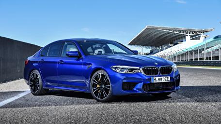 Sleek Blue BMW M5 Wallpaper for Automobiles wallpaper
