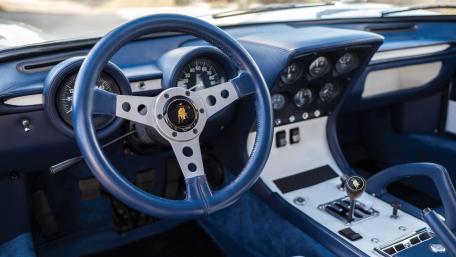 Classic Car Interior with Stylish Blue Accents wallpaper