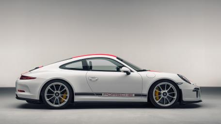 Sleek White Porsche Sports Car Wallpaper wallpaper
