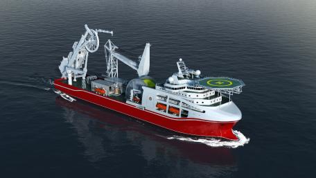 Advanced Research Vessel Navigating Open Waters for Deep-Sea Exploration wallpaper