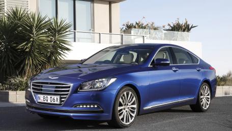 Sleek Blue Luxury Sedan Wallpaper wallpaper