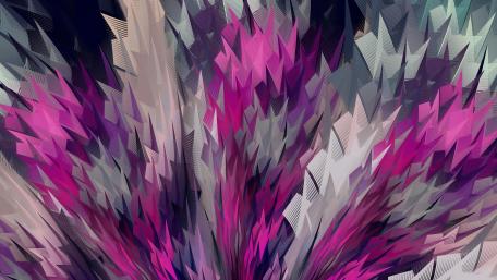Vibrant Abstract Explosion of Colors and Shapes wallpaper