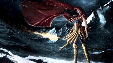 Warrior Queen of the Frozen Realm wallpaper