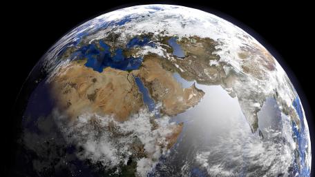 Night & Day over Africa during the Northern Hemisphere's Summer wallpaper