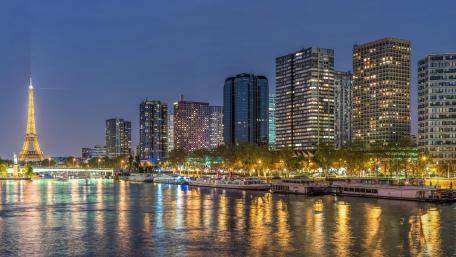 Front de Seine at Night wallpaper