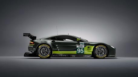 Sleek Aston Martin Race Car Wallpaper wallpaper