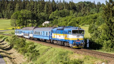 Majestic Train Journey Through Lush Greenery wallpaper