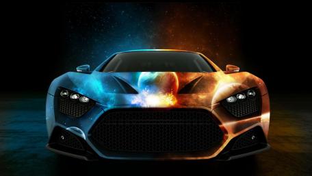 Fire car wallpaper