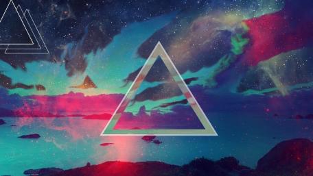 Starry Geometric Dreamscape wallpaper