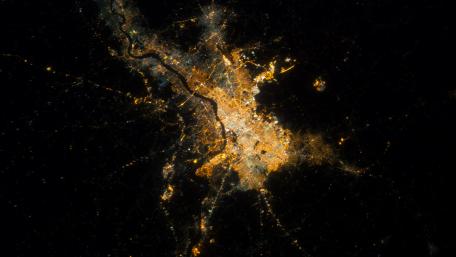 ISS View of Calcutta, India at Night wallpaper