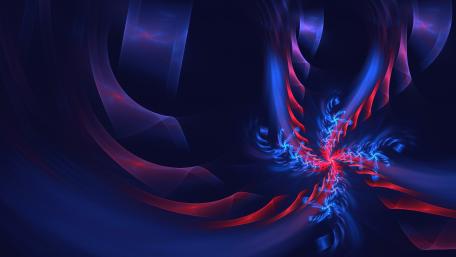 Whirling Passion in Blue and Red Fractal Art wallpaper
