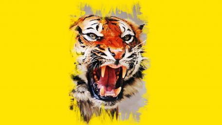 Fierce Roar of the Tiger Artwork wallpaper