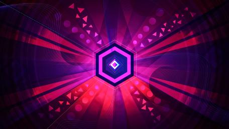 Hexagonal Purple Radiance wallpaper