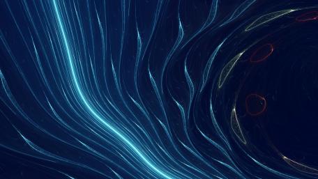 Ethereal Waves of Blue Glow wallpaper