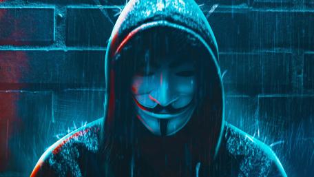 Mysterious Hacker in the Rain wallpaper