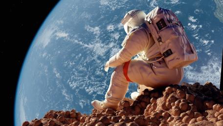 Silent Solitude in Space wallpaper