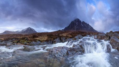 Buachaille Etive Mòr Waterfalls wallpaper