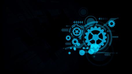 Blue gearts wallpaper