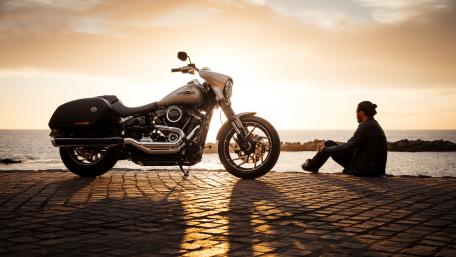 Sunset Ride by the Shore wallpaper