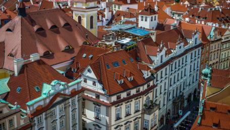 Charming Rooftops of a Historic City wallpaper