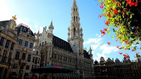 Charming Brussels Cityscape Wallpaper wallpaper