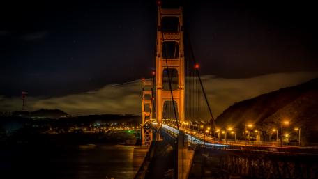 Golden Gate Bridge by night wallpaper