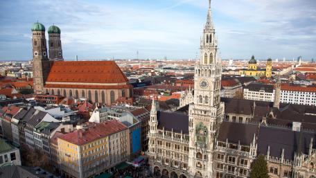 Breathtaking Aerial View of Munich's Cityscape wallpaper