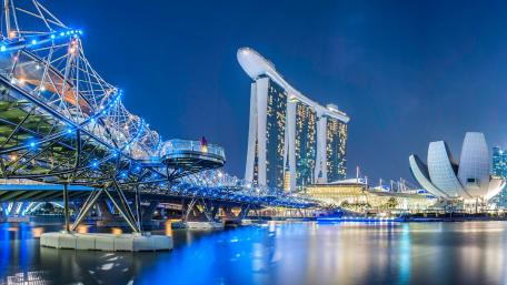 Blue cityscape wallpaper