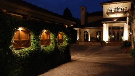 Serene Night in Urban Estate wallpaper
