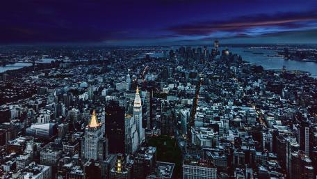 New York City night skyline wallpaper