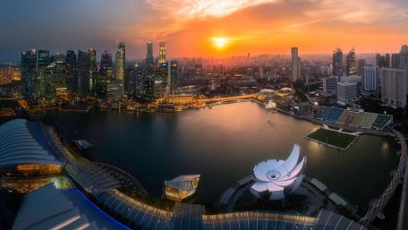 Singapore sunset wallpaper