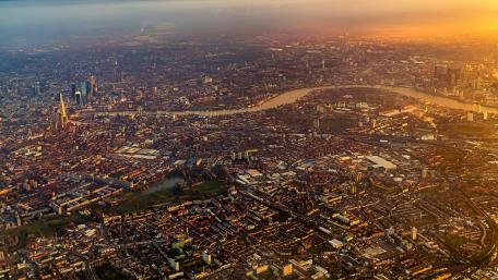 London sunrise from above wallpaper