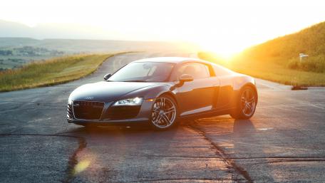Sleek Audi R8 Captured at Sunset wallpaper