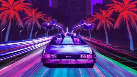 Retro Cyberpunk Voyage wallpaper