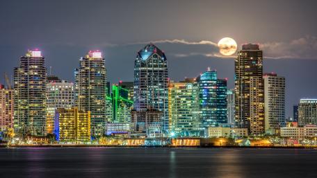 San Diego at full moon wallpaper
