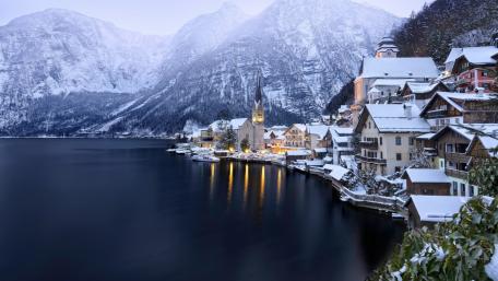Winter in Hallstatt wallpaper
