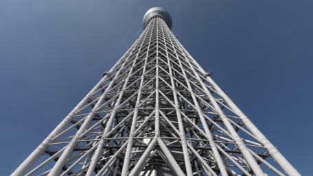 Worm's-eye view of Tokyo Skytree wallpaper