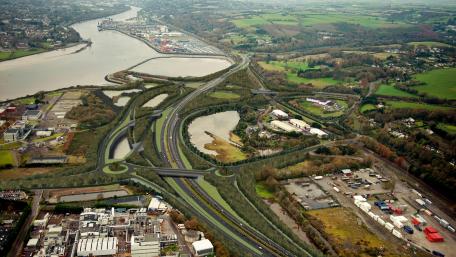 Dunkettle Interchange in Cork City, Ireland wallpaper