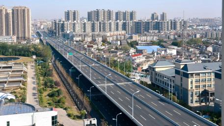 Empty Elevated Highway in Hefei, China wallpaper