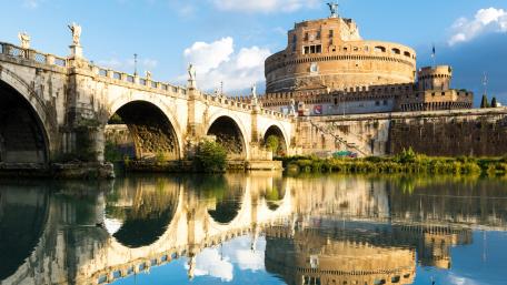 Majestic View of Castel Sant'Angelo in Rome wallpaper