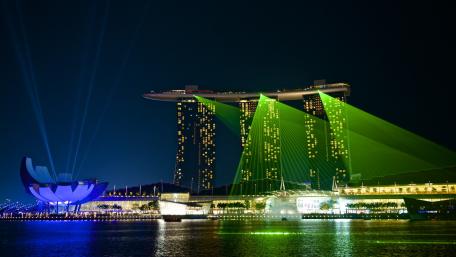 Marina Bay Sands night lights wallpaper