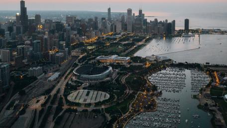 Chicago from above wallpaper